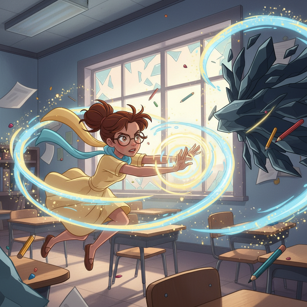 Sin pensarlo dos veces, Juanita, al ver la angustia de la señora Elena, corrió hacia la puerta. Cerr