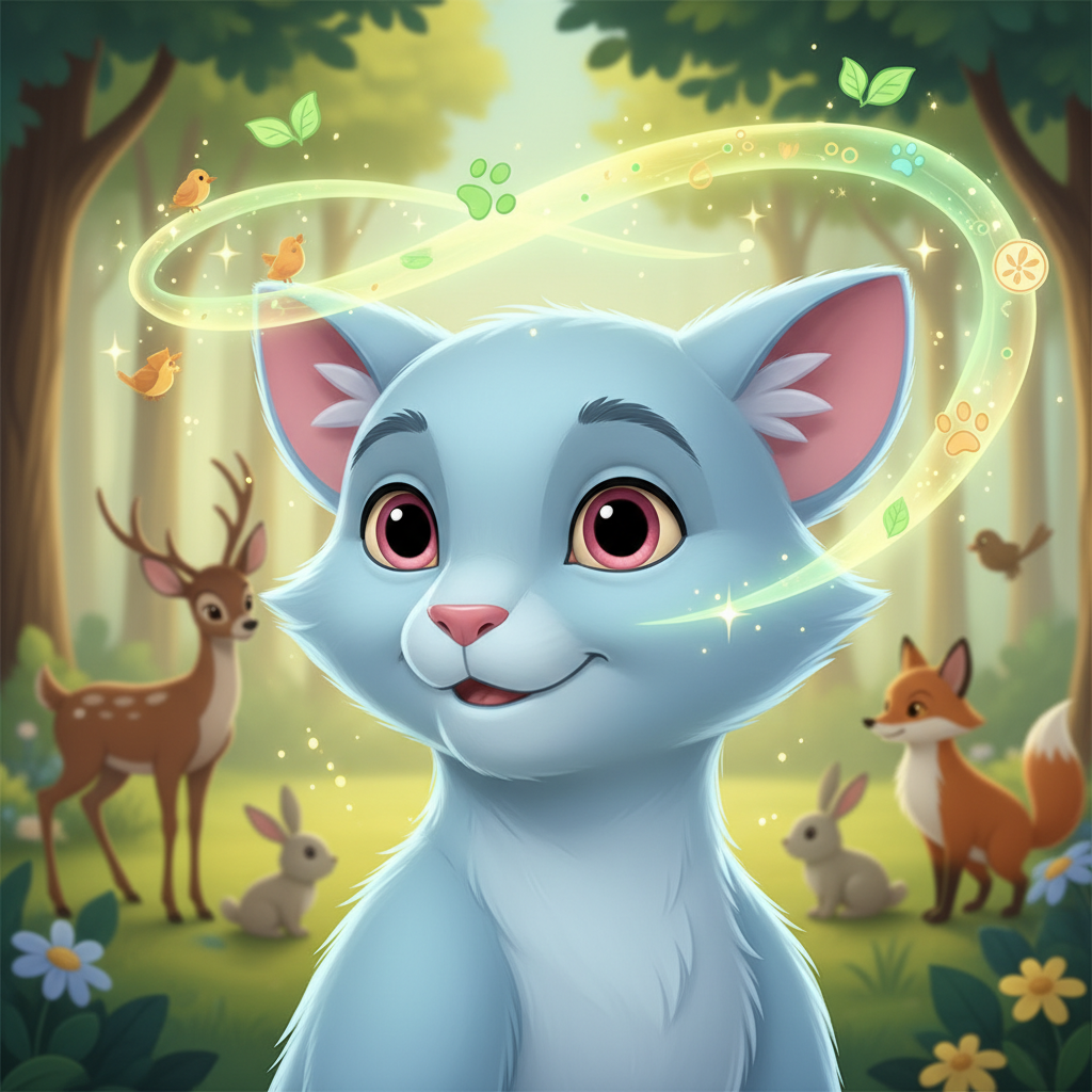 Max era un gatito como ningún otro. Su pelaje, de un vibrante color celeste, lo hacía destacar entre