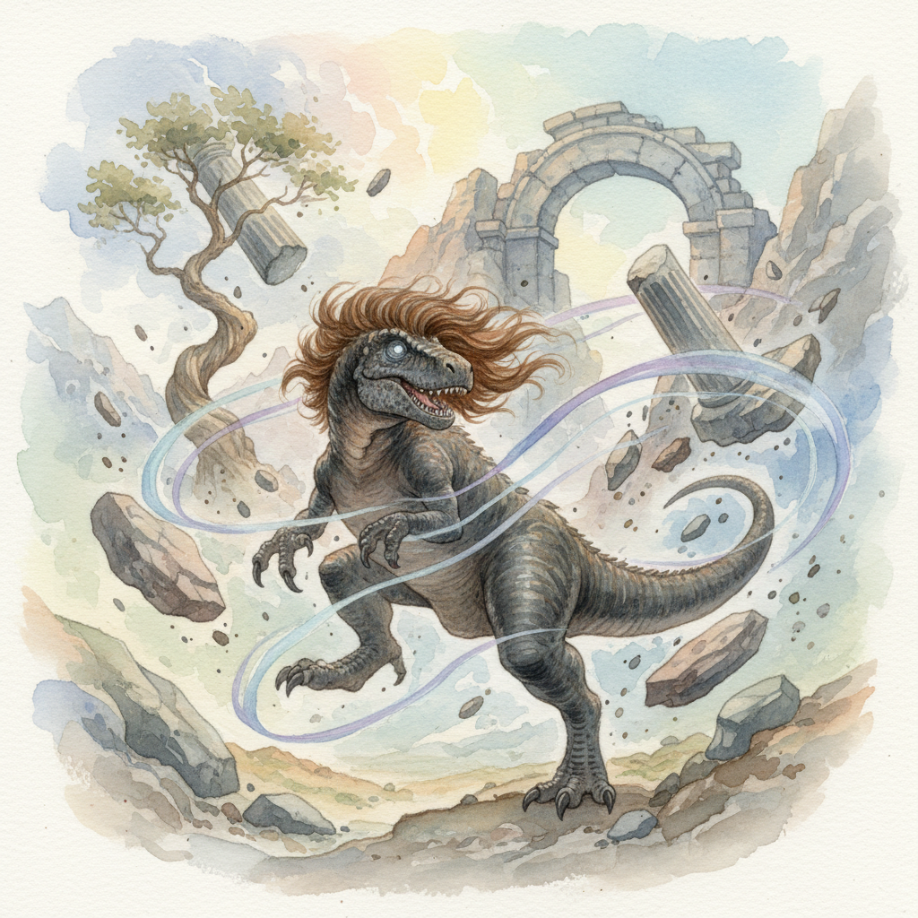 Decidido a alcanzar la cumbre, Dino Dientino comenzó su ascenso. El camino se volvía más empinado y 