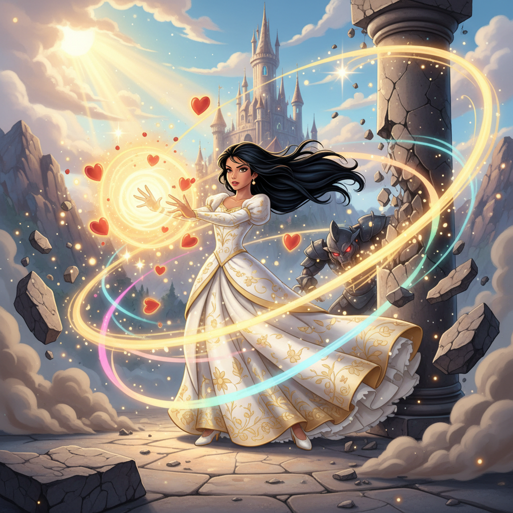 La magia de Lucero fluyó con una intensidad que nunca antes había sentido. Cada toque era un susurro