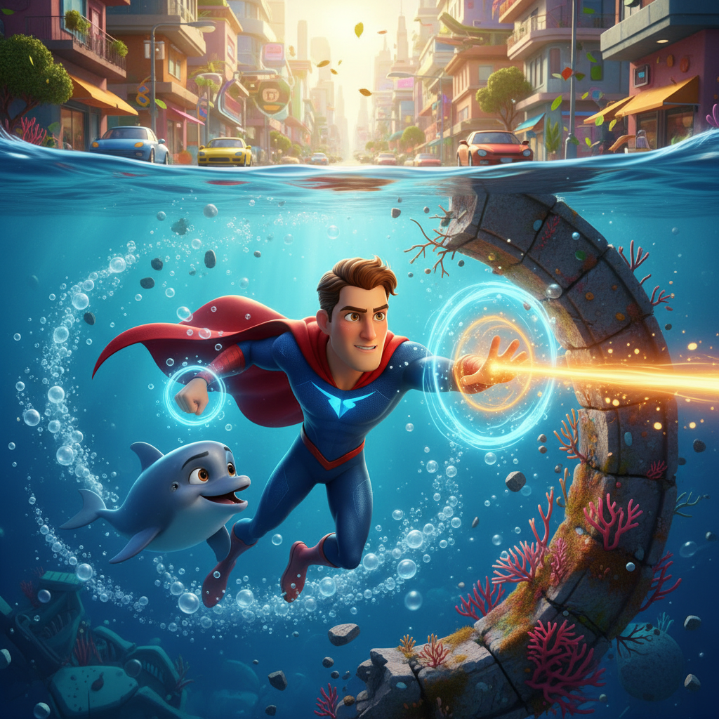 Al acercarse al coral brillante, Goti notó que su luz parpadeaba más débilmente. Un sentimiento de p