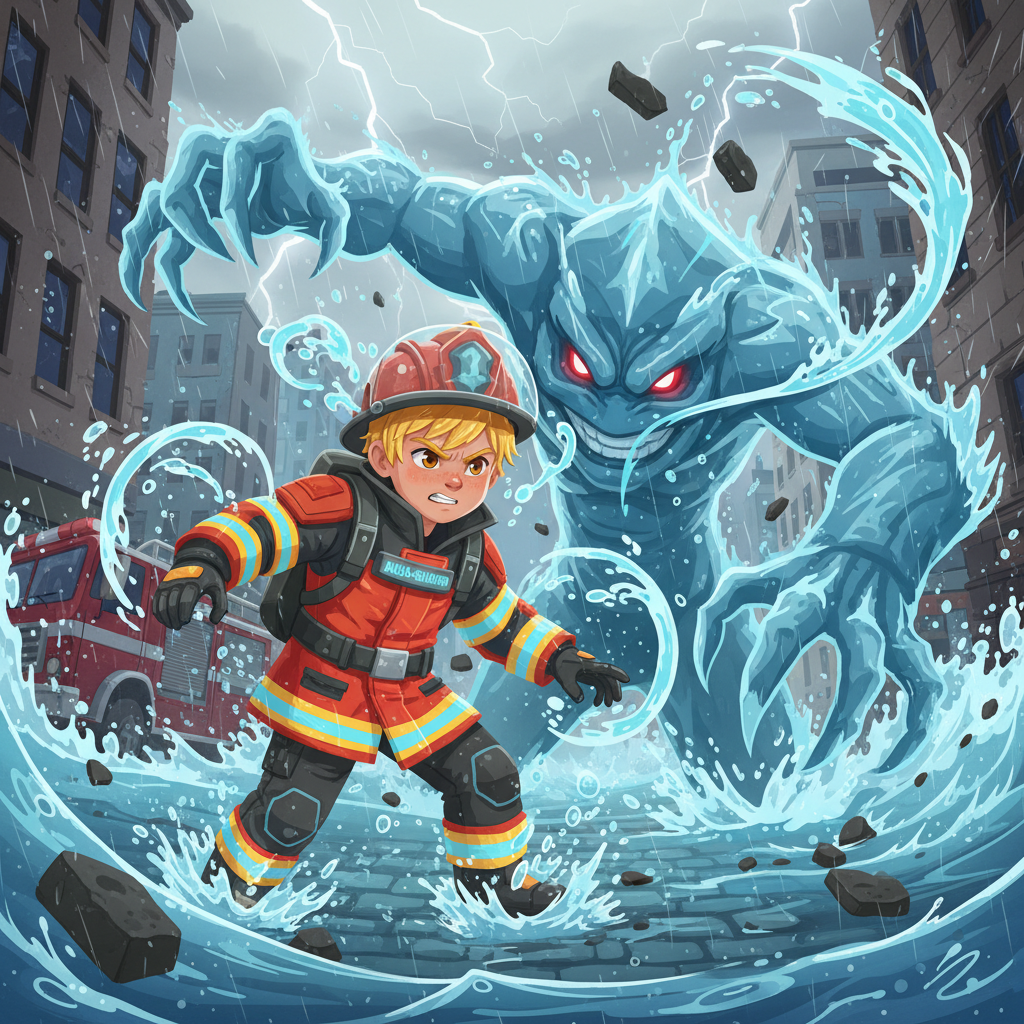 Pol emergió del agua, con los patitos a salvo en sus manos. La madre pata los recibió con graznidos 