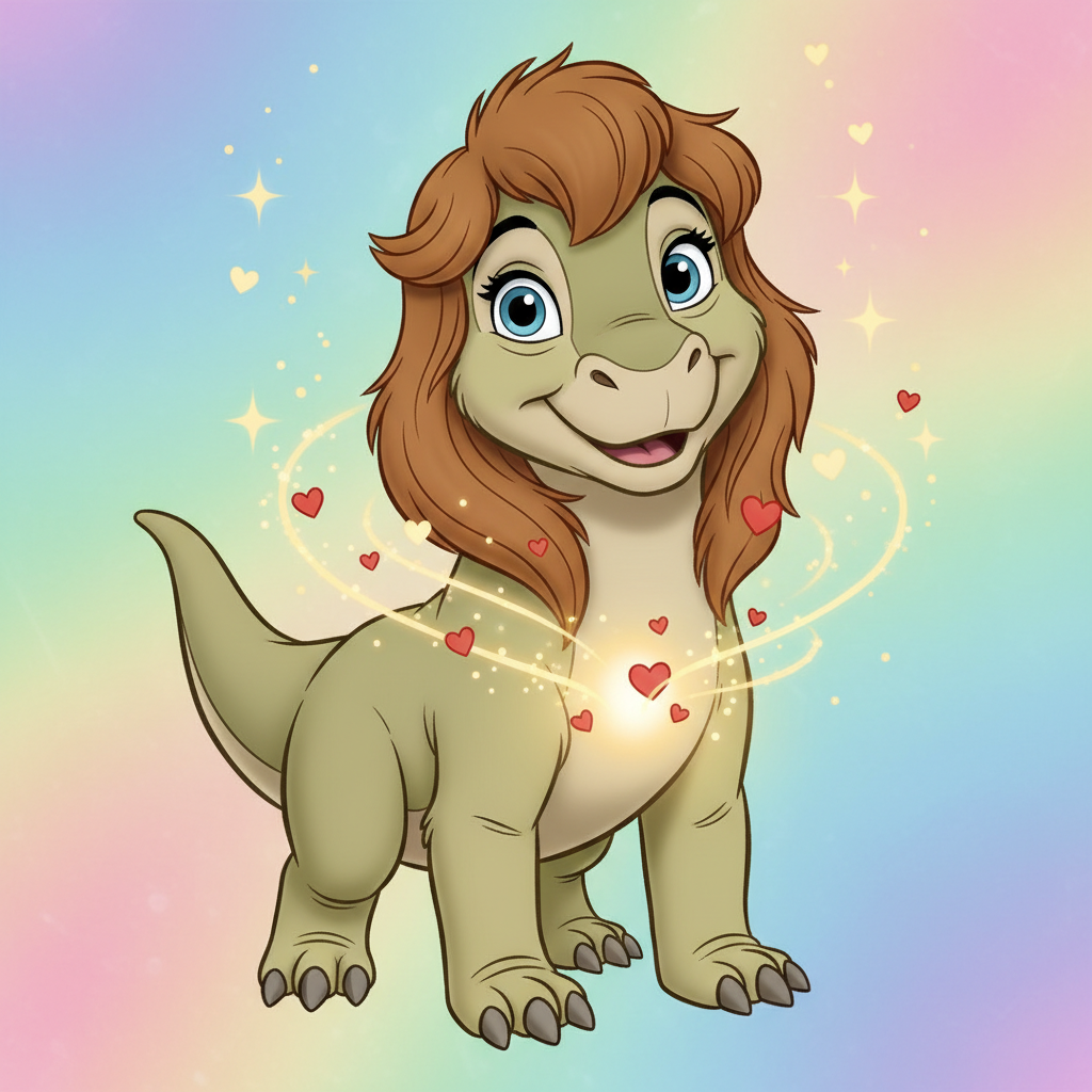 En la vasta y verde jungla del Jurásico vivía Roncancia, una dinosauria Brontosaurio de piel clara y