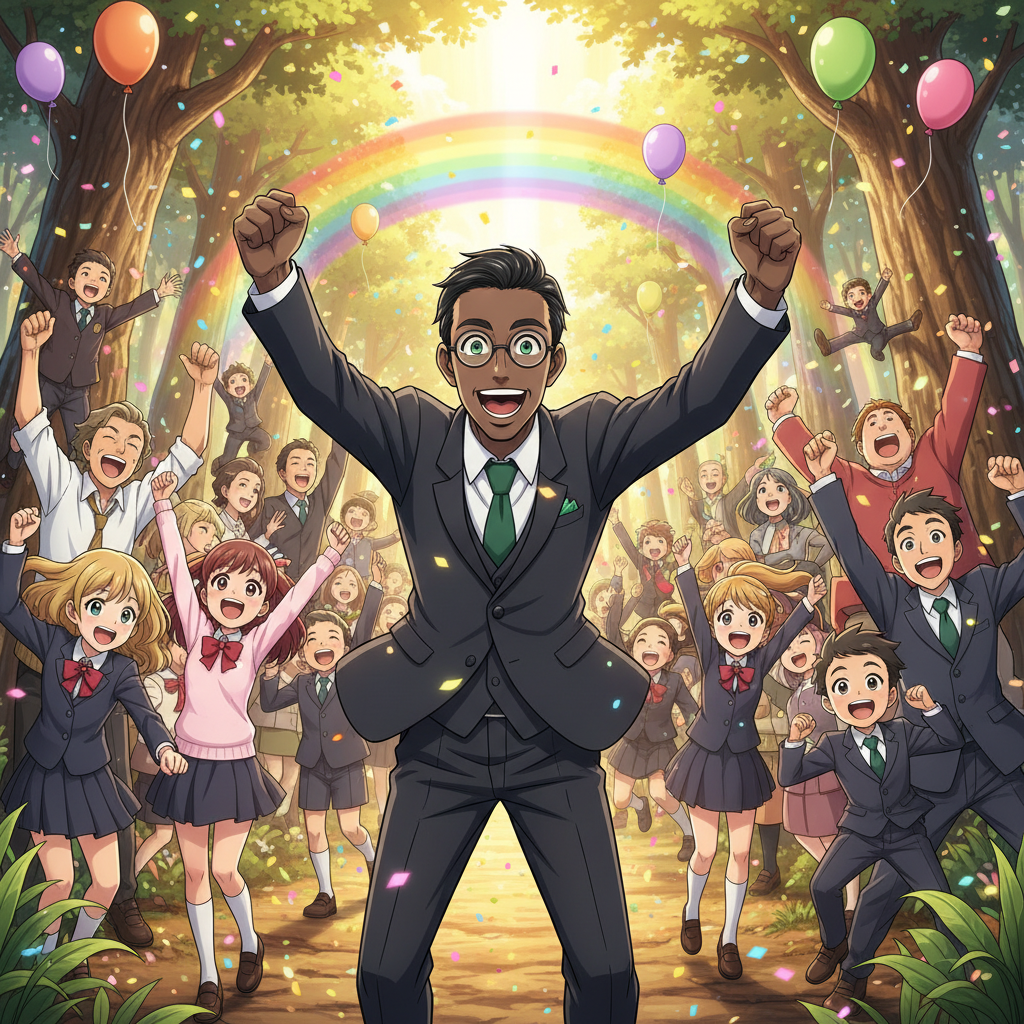 Al llegar a una gruta cubierta de musgo, Roberto encontró al espíritu de la discordia. No era una cr