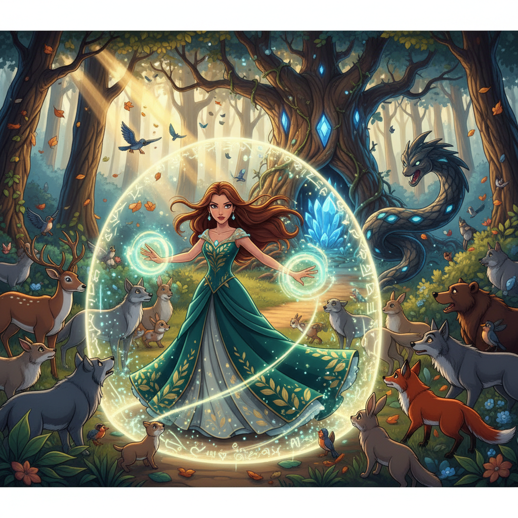 Al adentrarse en el Bosque Murmurante, el aire se volvió más denso y los susurros de las hojas parec