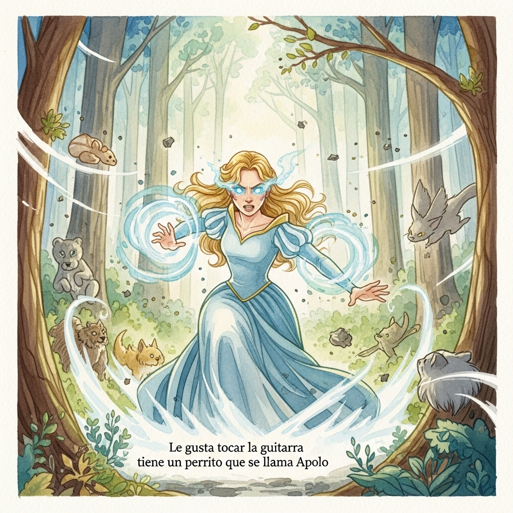 Un día, mientras exploraba el bosque que bordeaba su reino, Sarita escuchó un lamento. Era un pequeñ