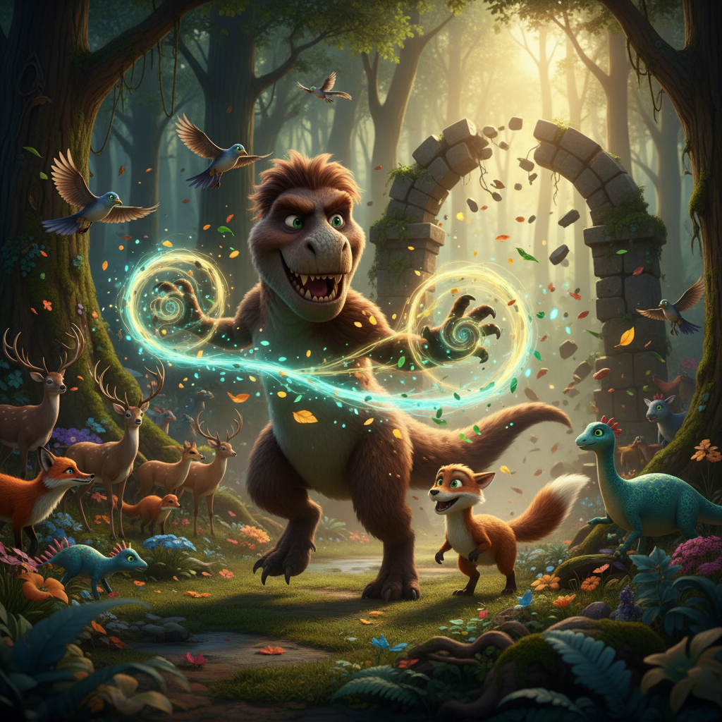 Con un gran esfuerzo coordinado, la roca comenzó a moverse. Los gorilas gruñían con la tensión, sus 