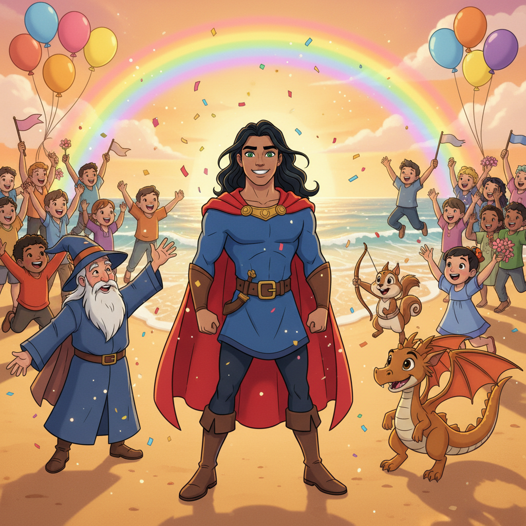 Con la perla brillante en su mano y una nueva comprensión en su corazón, Luna Estrella se despidió d