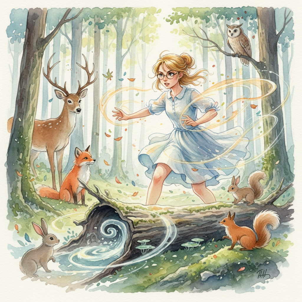 Mientras caminaban, el zorrito, cuyo nombre era Chispa, le contó a Valeria sobre los peligros del bo