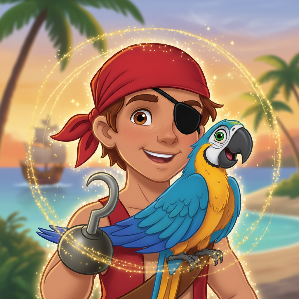 Pedro no era un pirata cualquiera. Con su cabello castaño revuelto como las olas y sus ojos marrones