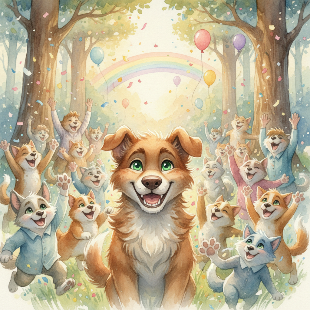 Con el arroyo fluyendo de nuevo, un suspiro de alivio recorrió el bosque. Max, con el pelaje un poco