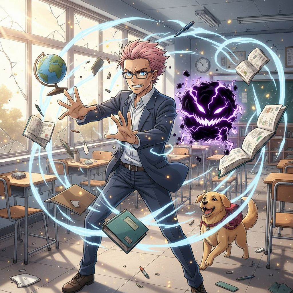 La criatura, del tamaño de un pulgar, revoloteó con curiosidad hacia Martin. Tenía el aspecto de una