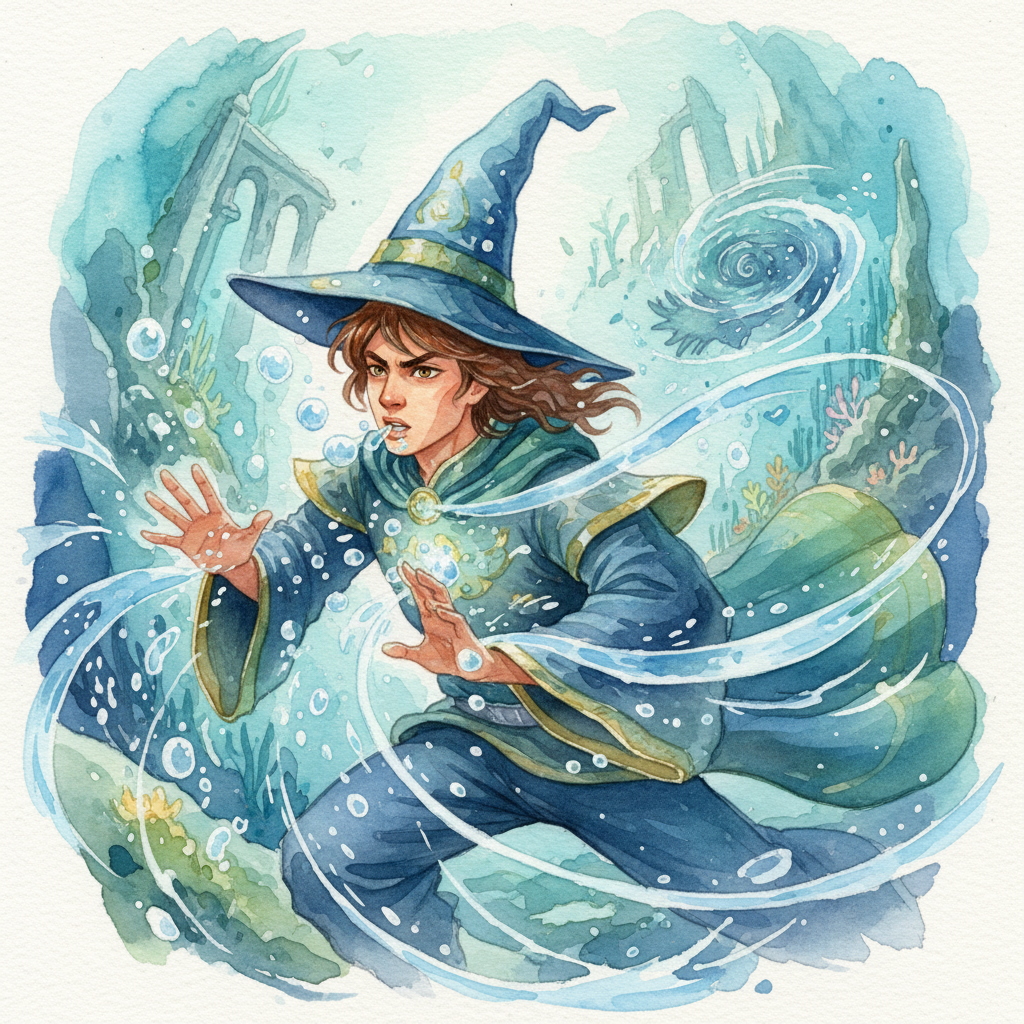 La ninfa, al ver a Lucho, se sobresaltó, sus lágrimas brillantes cayendo como gotas de rocío en el l