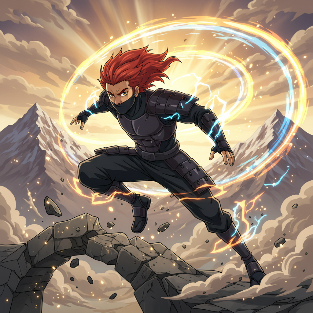 Xubier inició su carrera, moviéndose a una velocidad vertiginosa. Corrió alrededor del dragón Fafnir