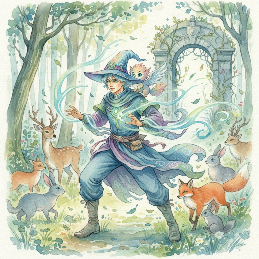 Panchito se adentró aún más en el bosque, con el gatito acurrucado en sus brazos. Decidió hablar con