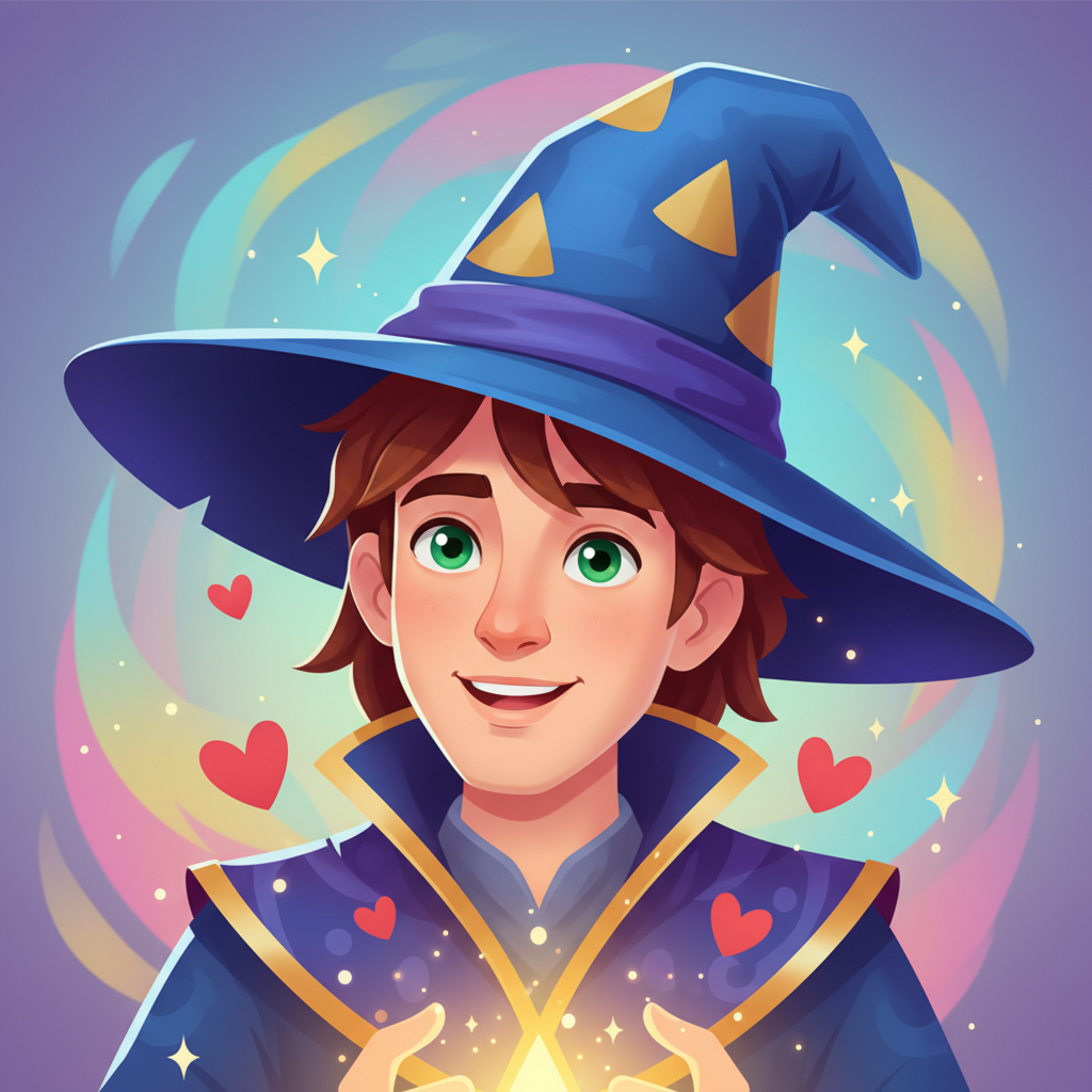 En el corazón de un valle escondido vivía Mario, un mago cuya barba castaña caía como una cascada so