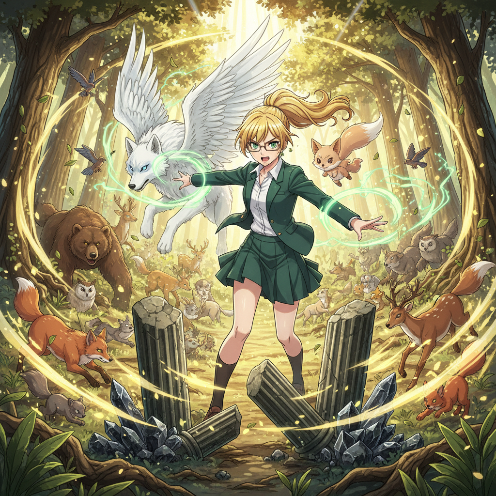 Con una profunda respiración, Andre miró a su alrededor y convocó a los animales más fuertes del bos