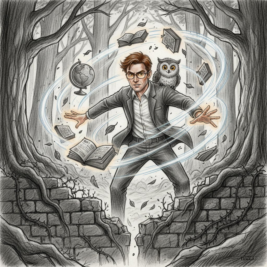 La ardilla, una vez libre, no huyó. Corrió unos metros y luego se detuvo, mirando hacia atrás a Hugo