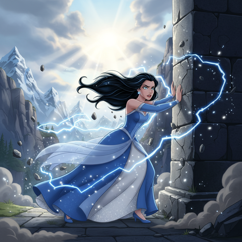 Al llegar a la base de la montaña, Cuento vio el caos de cerca. Rocas del tamaño de casas rodaban si