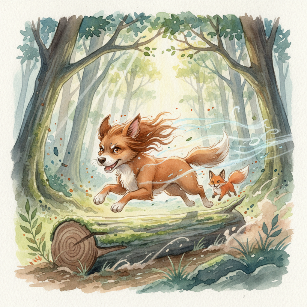 En un abrir y cerrar de ojos, Mia se lanzó a la acción. Sus patas delanteras empezaron a girar como 