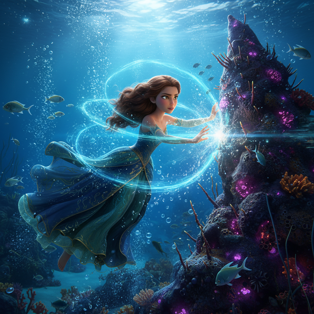 La estrella de mar plateada, llamada Lumina, continuó explicando el problema. "Los peces payaso pele