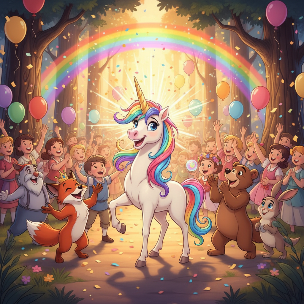 Un día, una fuerte tormenta azotó el reino, y el pequeño conejito Saltarín se perdió en el bosque de