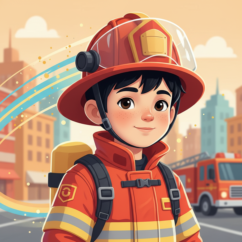 En la bulliciosa ciudad de Ruidolandia, vivía un pequeño bombero llamado Luquitas. Luquitas no era u