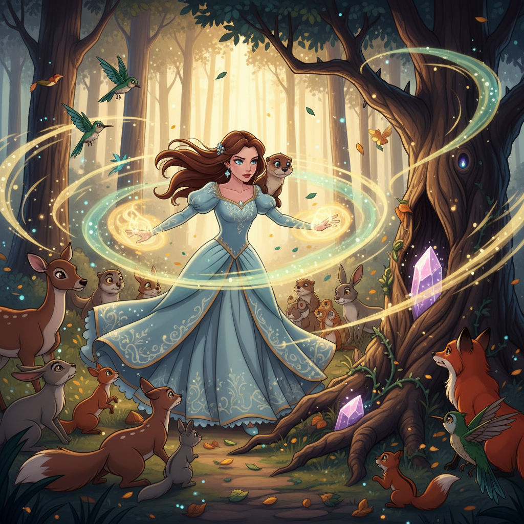 Un día, una sombra de inquietud se cernió sobre Auroria. El Bosque Susurrante, conocido por sus árbo