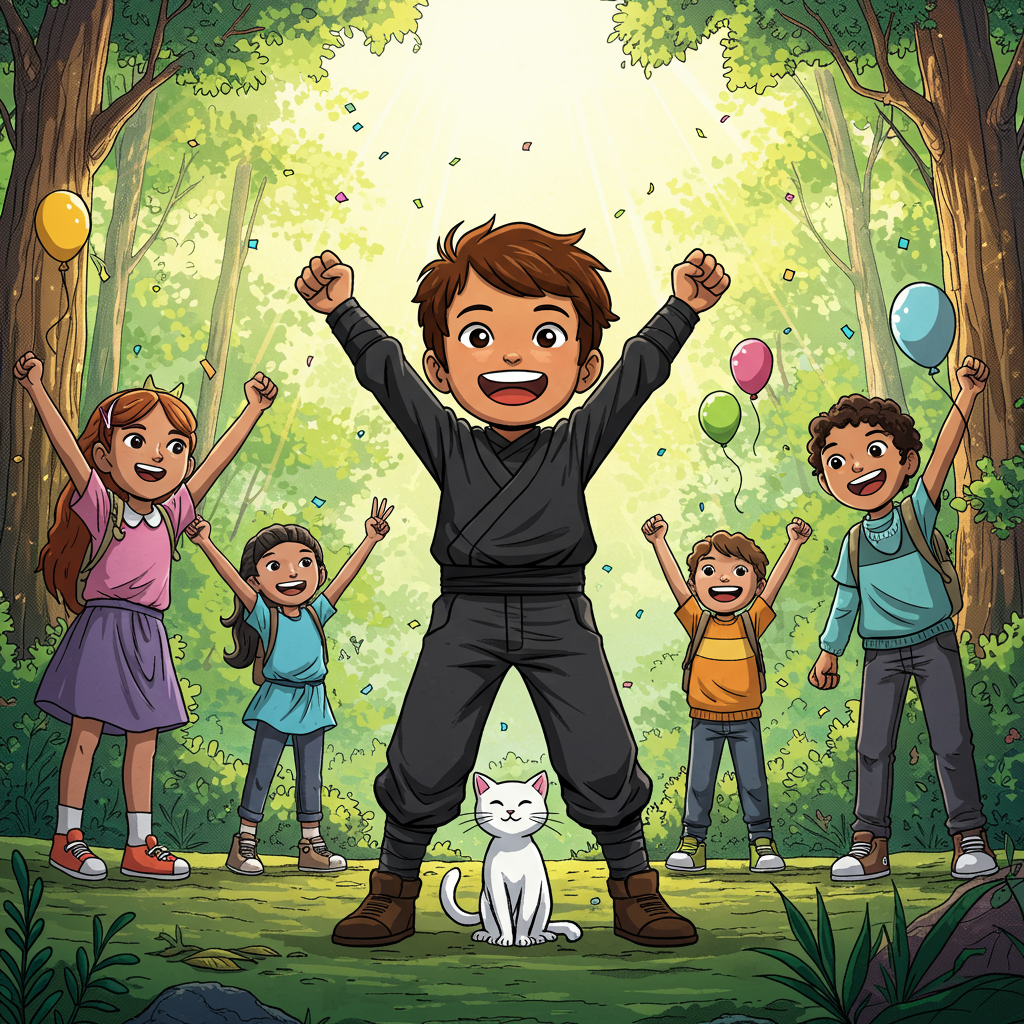 Con el conejito seguro en su hogar, Valentino y Gaspar emprendieron el camino de regreso. El bosque 