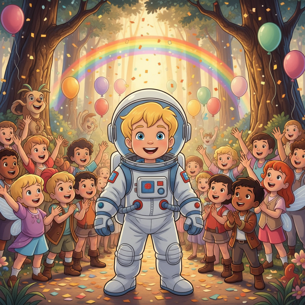 Finalmente, el Planeta Arcoíris apareció en su visor, brillando con una luz multidireccional. Era aú