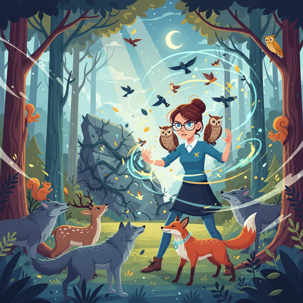 Luna se despidió del zorrito con una promesa de vigilar el bosque y, con su corazón latiendo de emoc