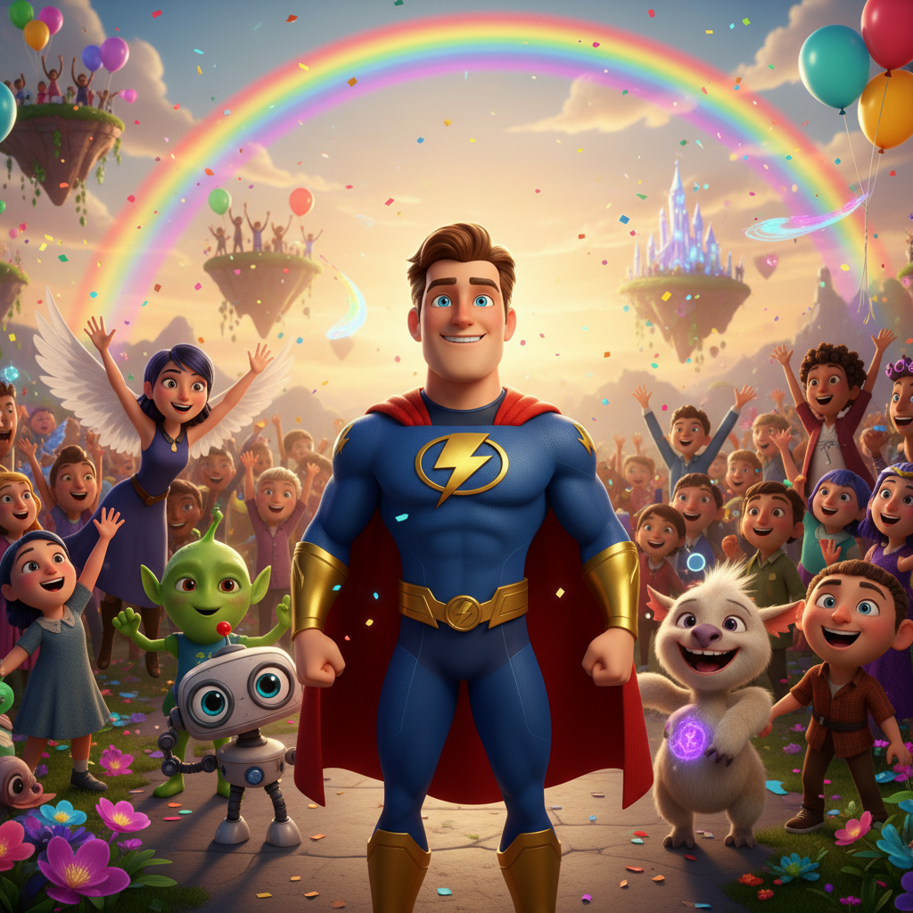 Con el tiempo, Astro se convirtió en una leyenda en toda la galaxia. Las historias de su súper fuerz