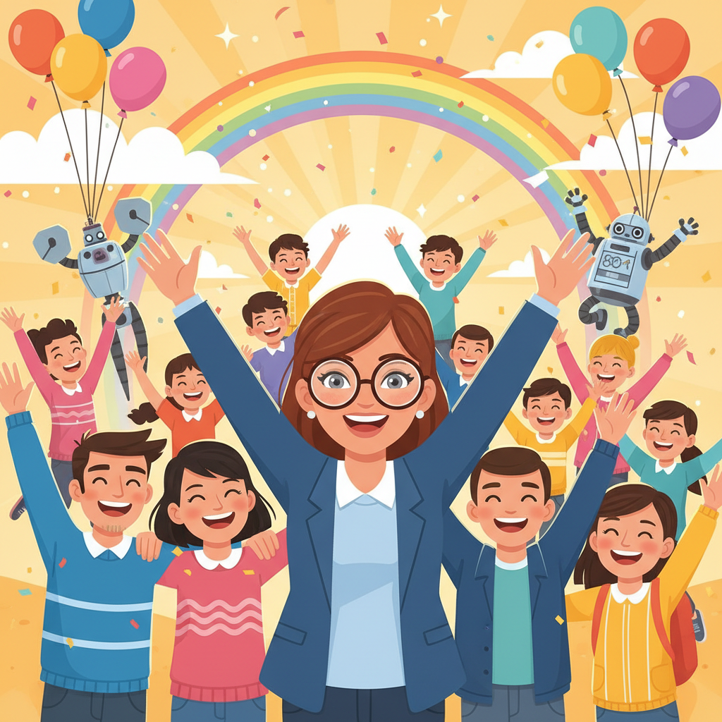 Los años pasaron, y Luna siguió siendo la querida maestra del pueblo. Los niños que una vez fueron a