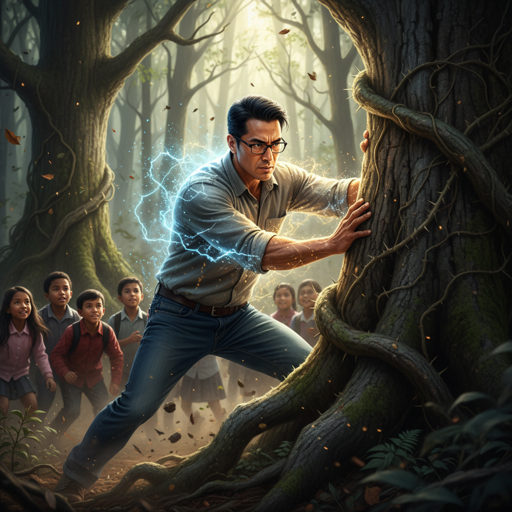 Un día, el bosque que bordeaba Rock City, conocido como el Bosque Encantado, se sumió en una extraña