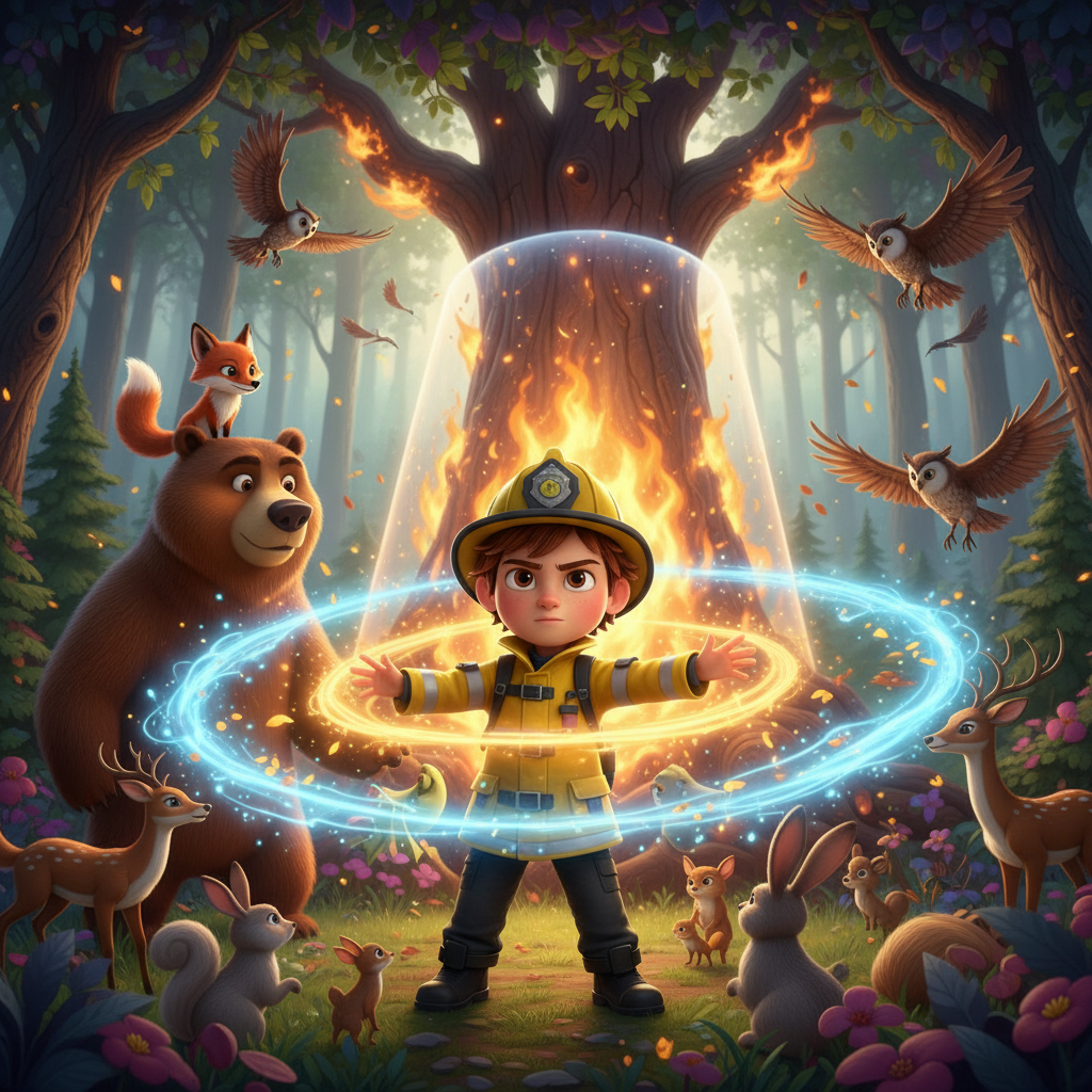 Una mañana, mientras Daniel patrullaba el bosque, escuchó un sonido inusual. Era un chillido lastime