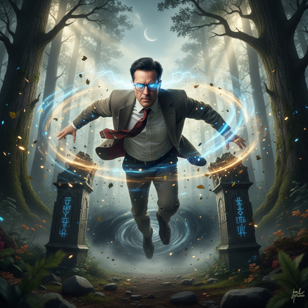 Al adentrarse en el bosque, la luz del sol se filtraba a través de las densas copas de los árboles, 