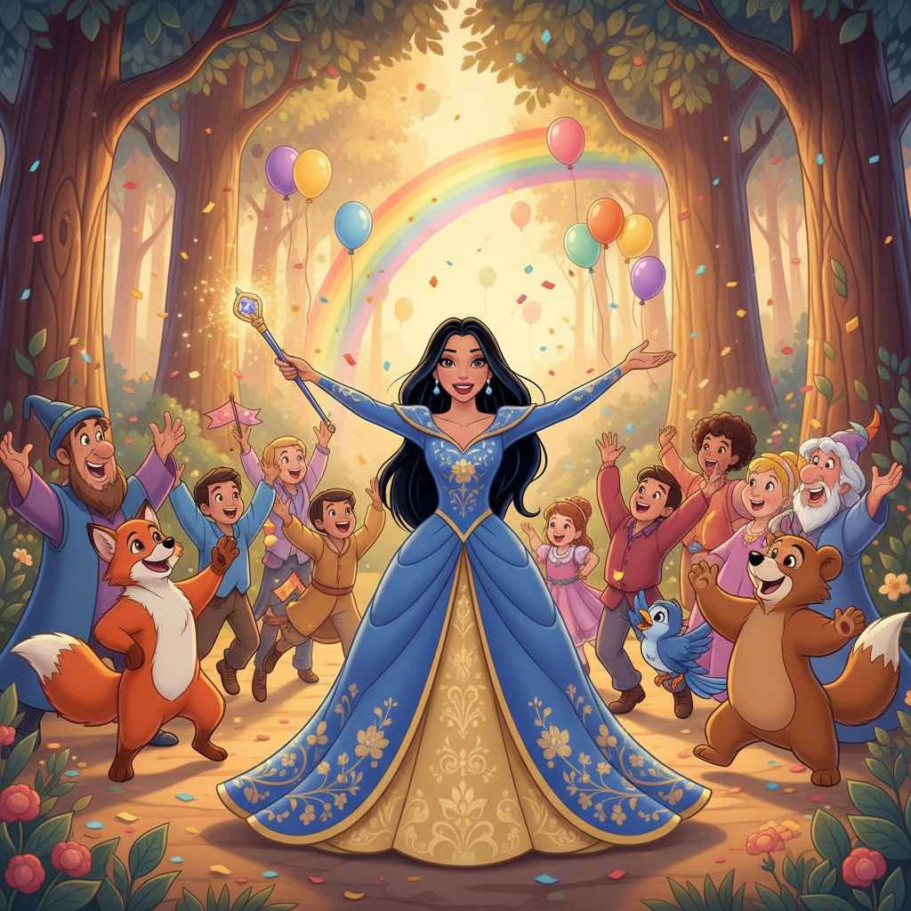 Siguiendo la dirección que el conejito había indicado, Lupita corrió hacia la cascada. El sonido del