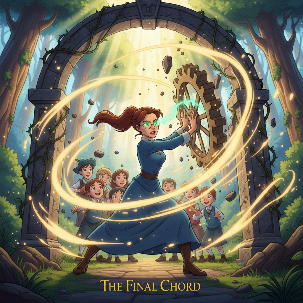 Con una velocidad sorprendente, Lupe se colocó justo debajo del tronco que caía. Respiró hondo y, co