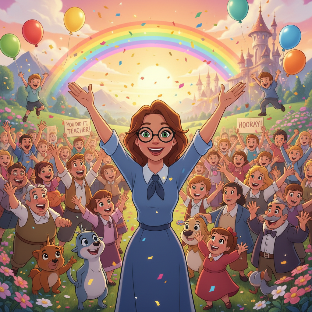 Después del incidente, Lupe regresó a su aula, sintiendo una profunda satisfacción. Los niños, con l