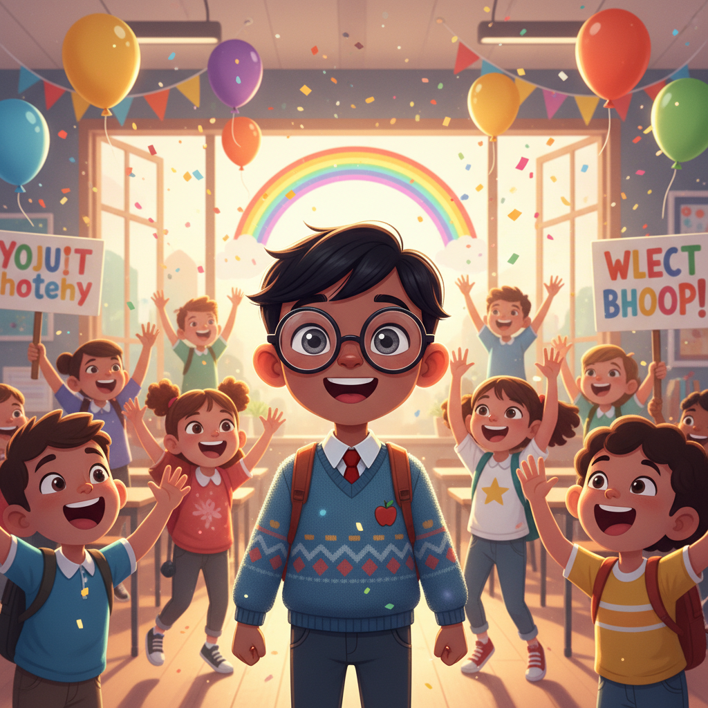 Un día, un gran lío se presentó en la escuela. Se habían perdido los exámenes finales justo antes de