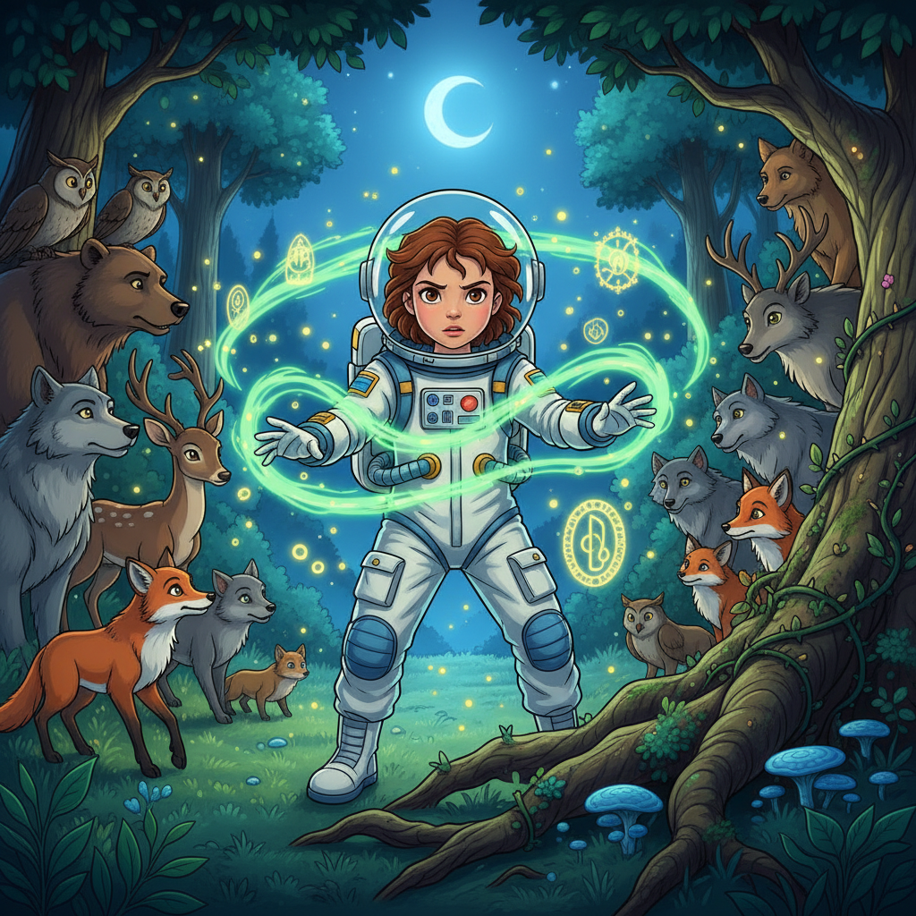 Un día, mientras observaba una nebulosa de colores vibrantes, Manuela escuchó un sonido agudo y preo