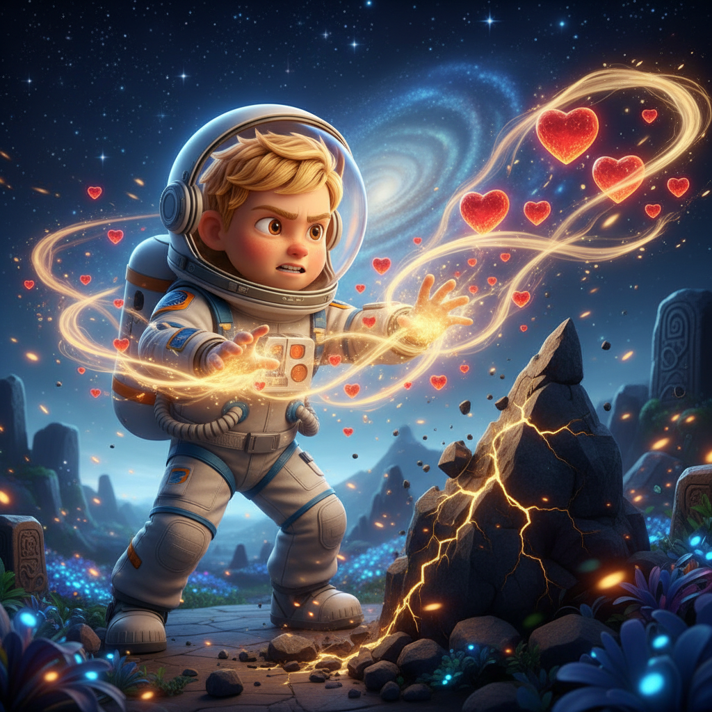 Un día, mientras navegaba cerca de la Nebulosa de los Susurros Cósmicos, Leo escuchó un lamento. Pro