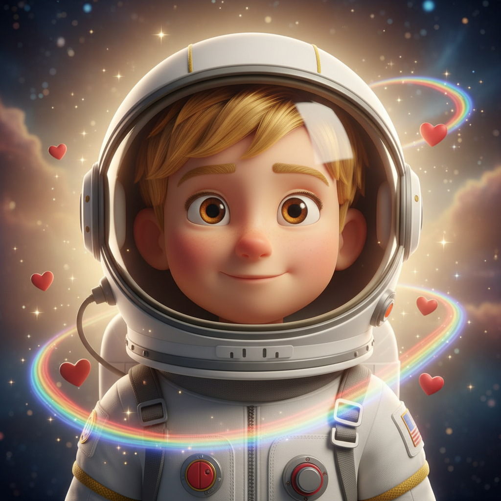 Leo era un niño con cabello rubio como los rayos del sol y ojos marrones tan profundos como el unive