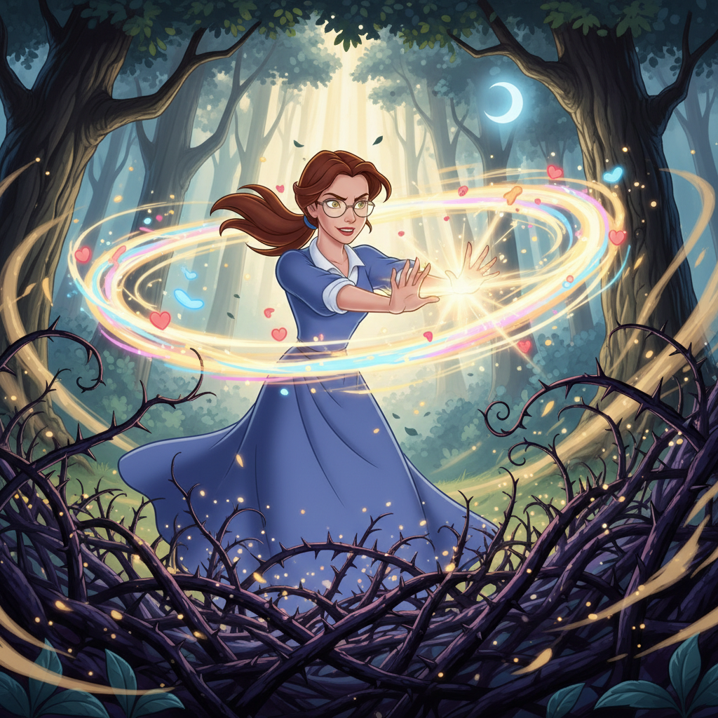 Una mañana de otoño, mientras Luna caminaba por el sendero que bordeaba el bosque cercano, escuchó u