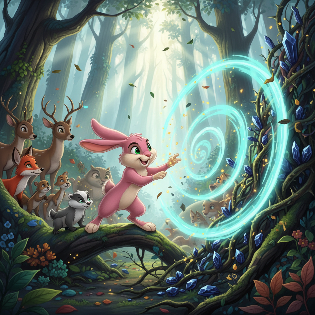 Siguiendo las indicaciones de Finn, quien olfateaba el aire con atención, Elixa y sus amigos se diri