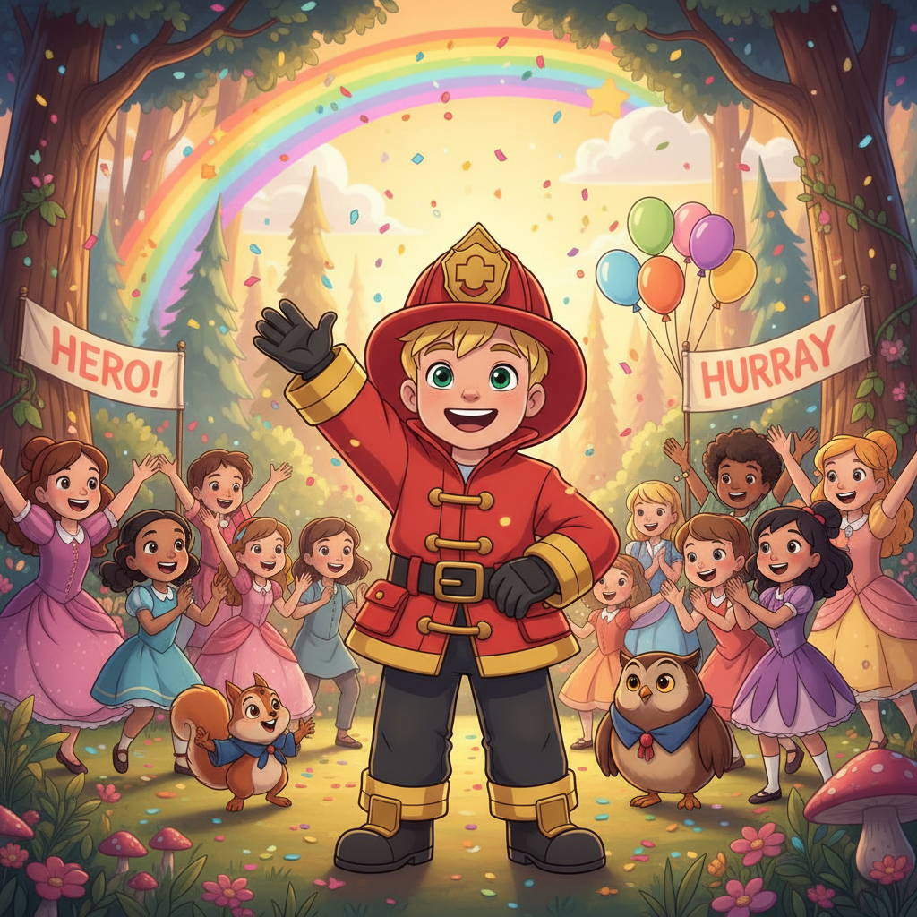 Pasaron las estaciones y Santiago siguió siendo el amigo leal de todas las criaturas del bosque. Un 