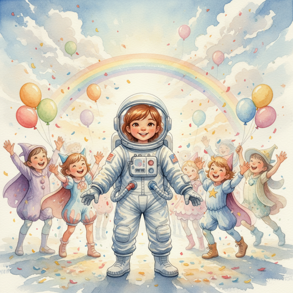 El regreso a la Tierra fue tan emocionante como la partida. Amahia viajó con el fragmento de cristal