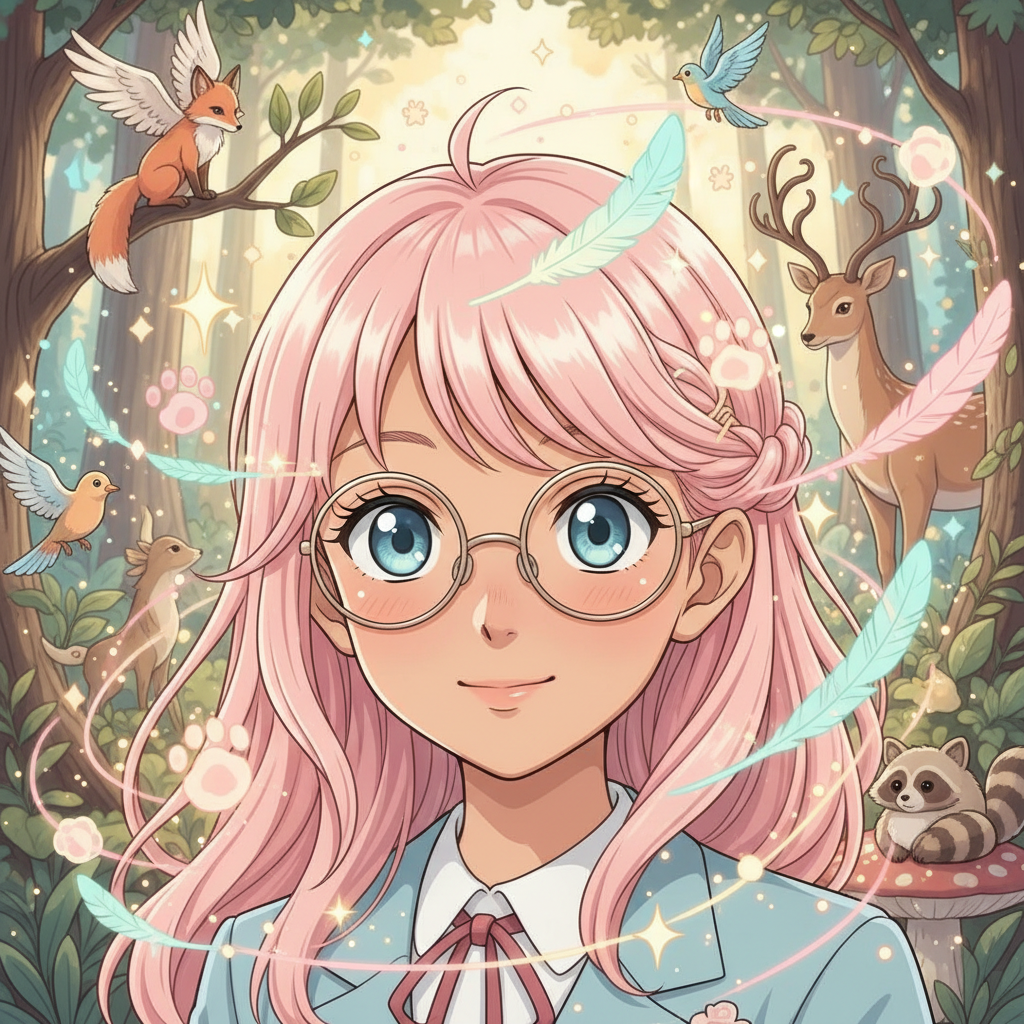 Maribel era una niña muy especial. Su cabello rosado, como pétalos de rosa recién abiertos, llamaba 