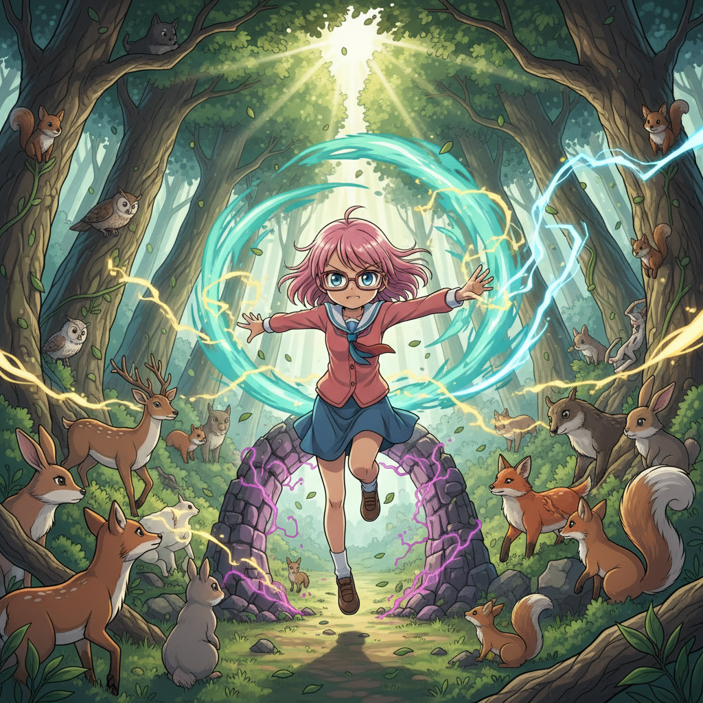 Una vez liberado, el zorro sacudió su pelaje y miró a Maribel con profunda gratitud. "¡Gracias, grac