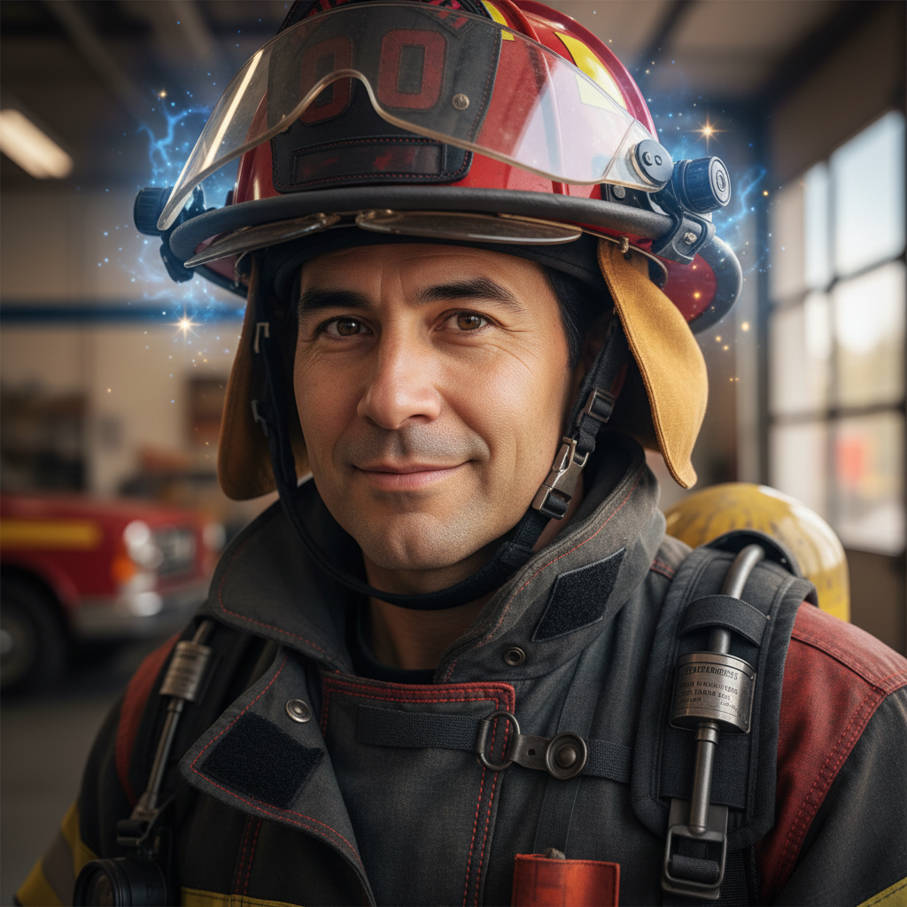 En el corazón de la bulliciosa ciudad de Villa Fuerte vivía Acciden Laboral, un bombero valiente y d